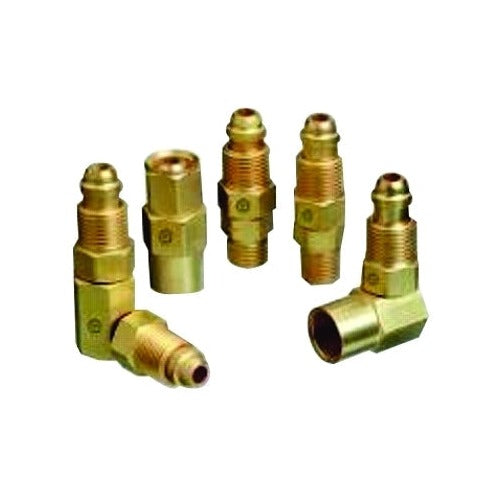 Inert Arc Hose & Torch Adaptor, Brass, Straight, Male/Female, RH to RH