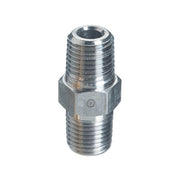 Western Enterprises B-4SS hex nipple 1/4 in NPT male both ends stainless steel 6000 PSI pipe fitting