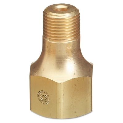 Male NPT Outlet Adaptor for Manifold Pipeline, 3000 psig, Brass, CGA-580 (F) RH x 1/2 in NPT (M)