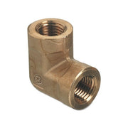 Western Enterprises BEL-8HP brass 90-degree elbow fitting 1/4 in NPT female both ports 3000 PSI pipe connector