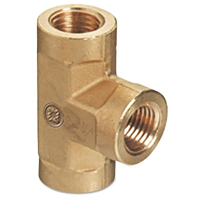 Pipe Thread Tee, 3-Way Connector, 3000 psig, Brass