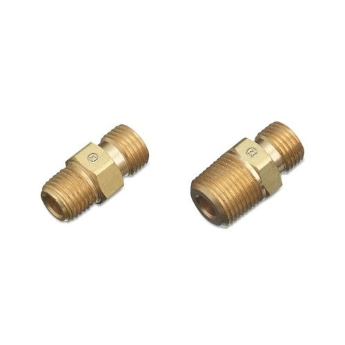 Western Enterprises C-32 regulator outlet bushing, brass, C-size male, 1/2 in NPT LH thread, 200 PSI rated fuel gas fitting