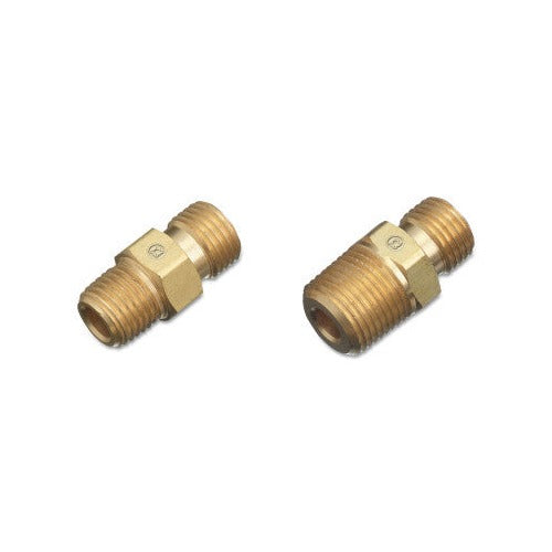 Western Enterprises C-32 B-size oxygen regulator outlet bushing brass male NPT hex body two pieces shown