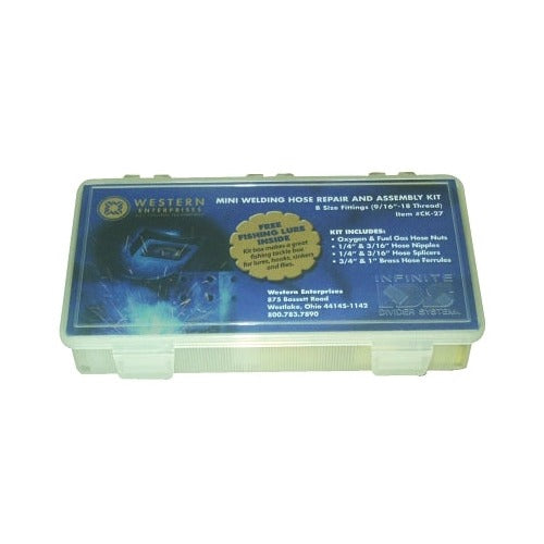 Hose Repair Kit, A-Size Fittings, Oxygen/Fuel Gas Hose Nuts, 3/16 in Hose ID