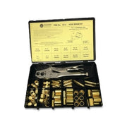 Hose Repair Kit, B-Size Fittings, 3/16 in Hose ID, Hand-Grip 3-Hole Jaw Crimp Tool