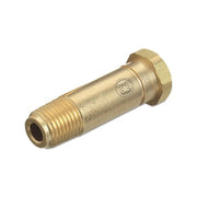Western Enterprises regulator inlet nipple 1/4 in NPT 3 in length brass angled body gas regulator inlet nipple