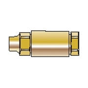Western Enterprises CO2 brass regulator inlet nipple CGA-320/330 1/4 in NPT 2-1/2 in with check valve fitting