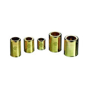 Western Enterprises brass hose ferrules 0.575 in. I.D. set of five cylindrical crimp sleeves in graduated sizes