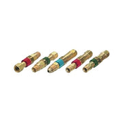 Western Enterprises brass female socket quick connect fuel gas, five-piece color-coded band hose fittings