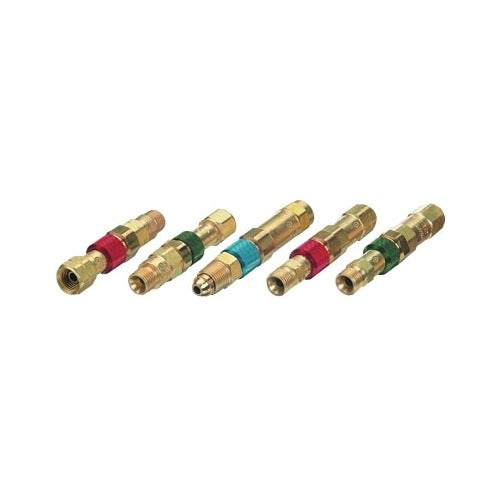 Western Enterprises brass quick connect male plug fuel gas color-coded bands five-piece set gas quick connector plug