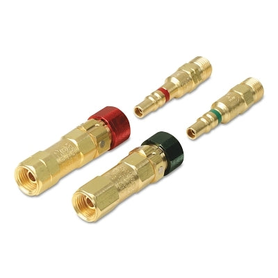 Kwiklok OSHA Compliant Quick Connect, Brass, Fuel Gas/Oxygen, Torch to Hose