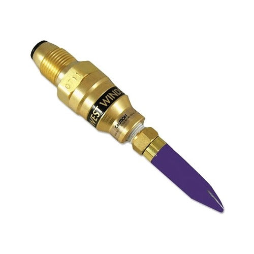 Western Enterprises R125 economy helium balloon inflator CGA 580 3000 PSI brass body purple tip balloon inflator