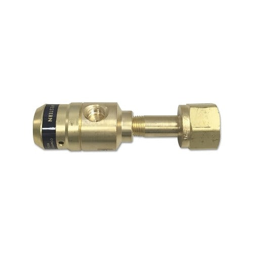 Western Enterprises RP320150 CO2 piston regulator 150 PSIG brass body with side port and CGA-320 inlet connection