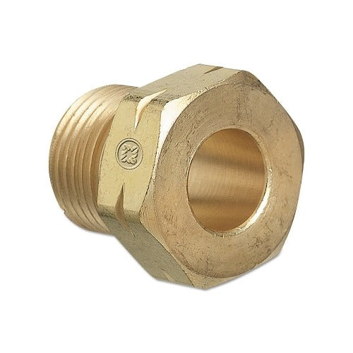 Western Enterprises CGA-510 acetylene POL regulator inlet nut large brass hexagonal with left-hand thread
