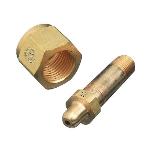 Western Enterprises SS-334 CGA-330 regulator inlet nut, stainless steel, with inlet nipple, for corrosive gases