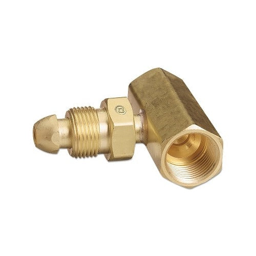 Western Enterprises T-92CV CGA-580 brass manifold coupler tee with check valve argon helium nitrogen 90-degree gas fitting