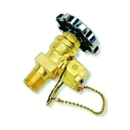 Western Enterprises WSV-1 shut-off valve 200 psi brass gas-tight plug with chain fuel gas cylinder valve