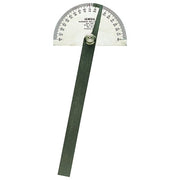 Stainless Steel Protractor, 6 in, Round Head