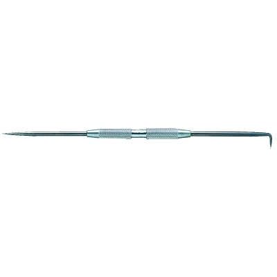 Fixed Two Point Scriber, 8-7/16 in, Hardened Steel, Straight Point; 90° Point