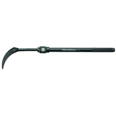 Indexing Pry Bar, Round Stock, 5.5 L Blade, Grooved Head Profile, Extendable, 21 in to 33 in