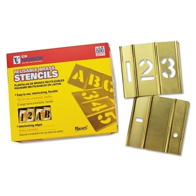 15 Piece Single Number Set, Brass, 3 in