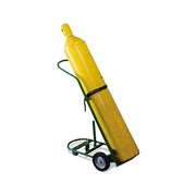 Saf-T-Cart 250 single-cylinder rack green steel frame 8 in semi-pneumatic wheels with safety chain gas cylinder cart