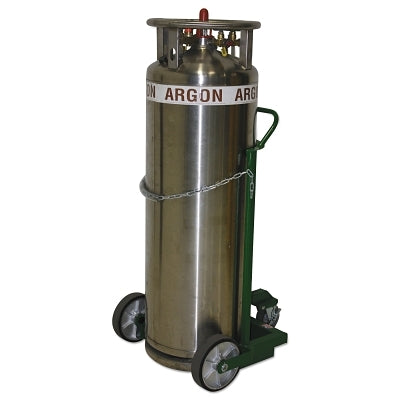 Industrial Series Cart, Holds 1 Cylinder, 10 in Phenolic/Soft Rubber Wheels
