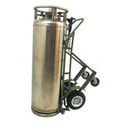 Tilt-Back Cylinder Hand Truck, Holds 1 Cylinder, 20 in dia, 12 in Pneumatic Wheels