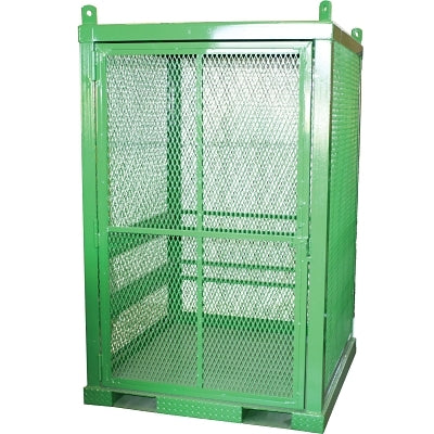 Storage Series Cylinder Cage, Locking Door, (20) Hi-Pressure Cylinders
