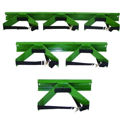 Wall Bracket, Single, Steel, 3 in to 10 in dia, 3 in H x 6-1/2 in D x 14 in W, Green
