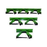 Saf-T-Cart single cylinder wall bracket, green steel with black strap, 3-10 in dia, 14 in wide