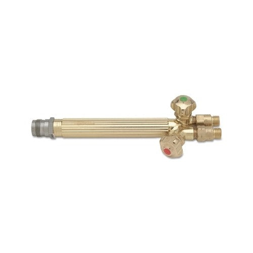 Harris Product Group 43-2 torch handle 9-1/2 in brass body dual red-green valves acetylene fuel gas torch handle