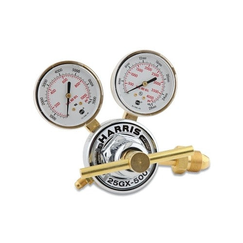 Harris Product Group 25GX-500 single-stage HVAC purging regulator dual gauges CGA-580 argon helium nitrogen gas regulator