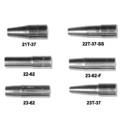 23 Series Nozzles, Self-Insulated, Tip Flush, 3/8 in, For No. 3 Gun