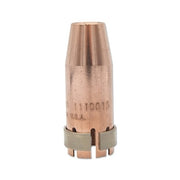 Bernard 1110015 MIG nozzle copper 1/2 in bore for 400A series MIG guns threaded base slip-on copper MIG welding nozzle