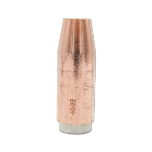 Bernard 4592 MIG nozzle elliptical series 5/8 in bore copper tapered cylindrical knurled grip MIG nozzle