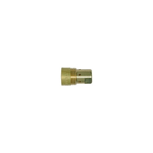 Bernard Centerfire DS-1T brass gas diffuser, cylindrical threaded body with ported holes, MIG gun welding diffuser