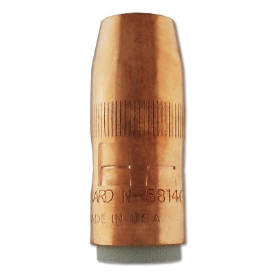 Centerfire MIG Nozzle, 1/4 in Recess, 5/8 in Bore, For T Series Tip, Copper