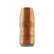 Bernard N-5814C Centerfire MIG nozzle 1/4 in recess 5/8 in bore copper knurled grip T-series MIG nozzle