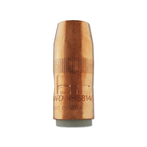 Bernard N-5814C Centerfire MIG nozzle 1/4 in recess 5/8 in bore copper knurled grip T-series MIG nozzle