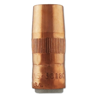 Centerfire MIG Nozzle, 1/8 in Recess, 5/8 in Bore, For T Series Tip, Copper