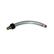 Bernard MIG gun goose neck 60 degree multiple-bend, aluminum body, black connector and copper tip end