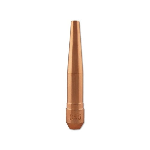 Bernard TT-045 Centerfire MIG contact tip copper 0.045 in tip ID 2 in long tapered .045 stamped MIG contact tip