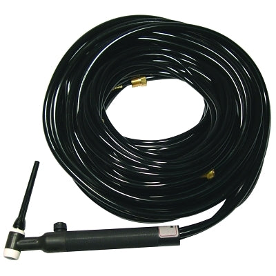 WP-18V Water Cooled Tig Torch Kit, Angled Head, 1 3/8 in, 25 ft One-Piece Cable