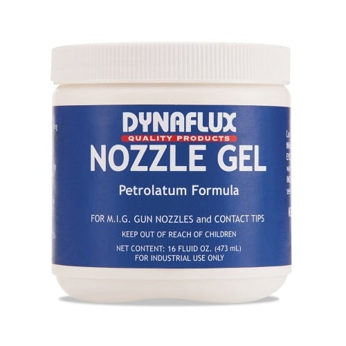 Dynaflux DF731 nozzle gel 16 oz white plastic jar blue label petrolatum formula for MIG gun nozzles and contact tips
