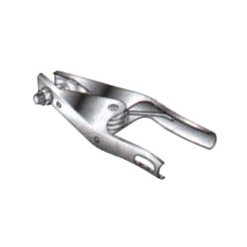 Lenco EG-500 economy welding ground clamp, 500 A, steel spring-loaded jaw, silver plated finish