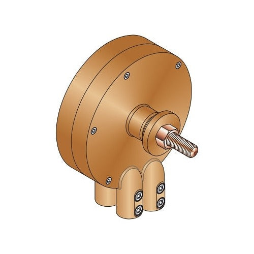 Lenco heavy duty rotary ground clamp 1500 A 3/0-4/0 cable bronze disc body copper stud welding ground clamp