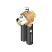 Lenco heavy duty rotary ground clamp 800A 3/0-4/0, brass body with chrome swivel head and rubber handles