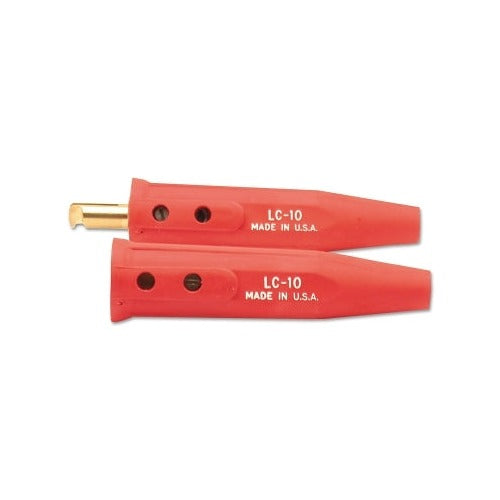 Lenco LC-10 red cable connector single oval-point screw connection 4 to 1/0 AWG welding cable connector pair