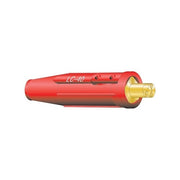 Lenco LC-40 male cable connector red housing gold oval-point screw 1/0 to 2/0 cable cap welding cable connector